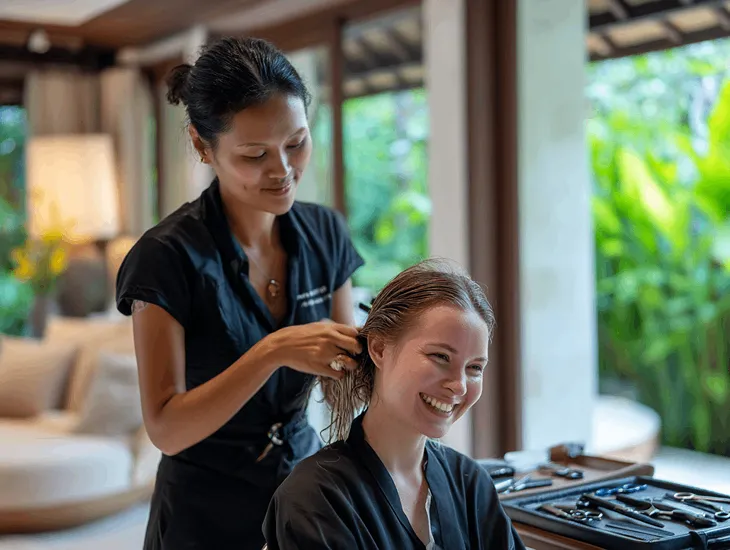 Mobile Hairdressers in Bali 2026 – Vetted beauty professionals, uniform standards, and high-grade lighting for premium home salon services.