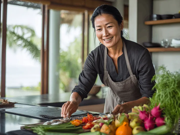 Private chef ingredients 2026 – Fresh market seafood and organic produce selection for villa dining in Indonesia