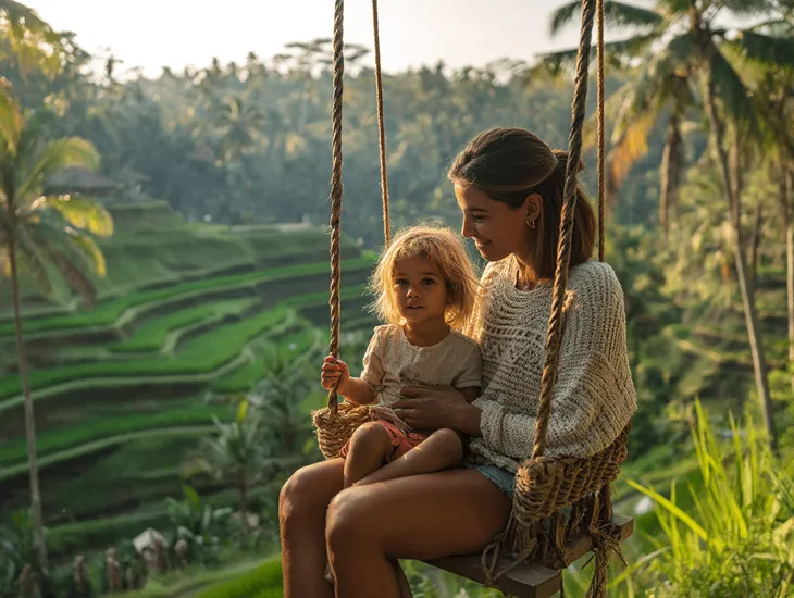 Rice Terraces Swing in Bali – Clear age-limit awareness, strict safety rules, and realistic planning for families with toddlers