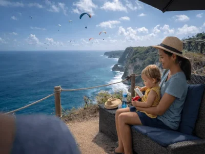 Timbis Paragliding in Bali with Nanny Care for Babies and Kids