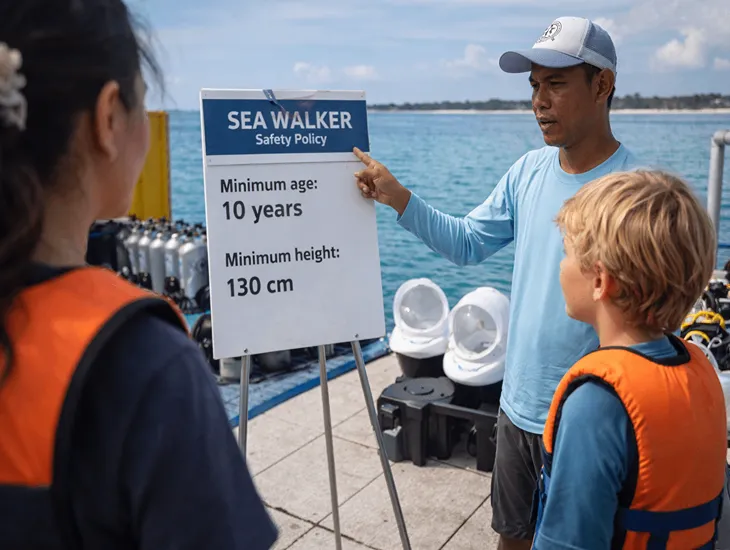 Child Safety in Bali – Age limits, height requirements, and secure marine exploration for kids