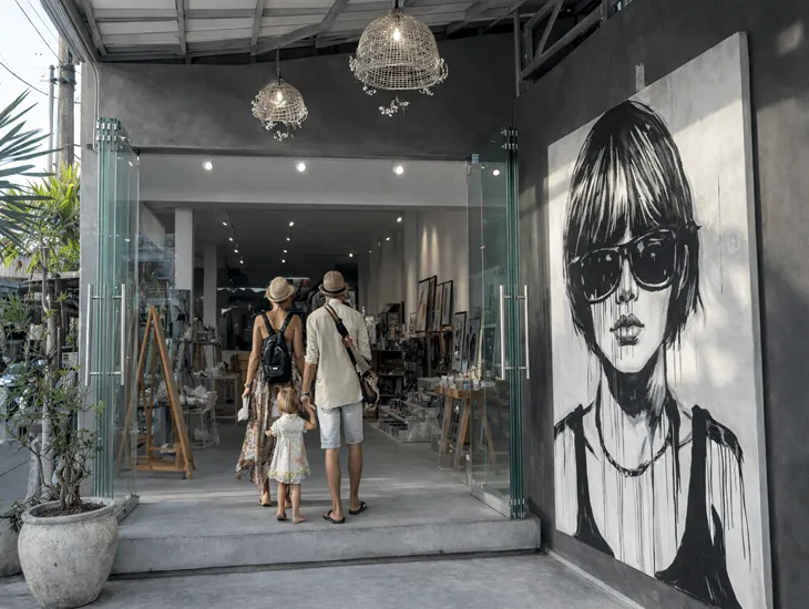 Art Galleries in Bali 2026 – Nyaman Gallery Seminyak stop, cool calm indoor pacing, and nanny support for a stress-free family visit