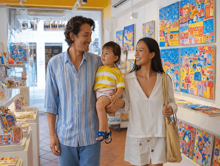 Art Galleries in Bali 2026 – Feliz’Eye Seminyak creative stop, relaxed concept-store vibe, and family-friendly modern art browsing
