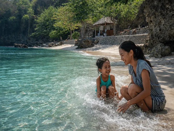 Hidden Gem Beaches in Bali 2026 – Secret white sand cove and calm snorkeling waters for young visitors