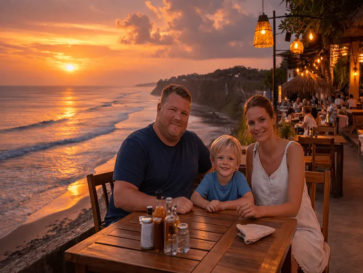 Sunset Spots in Bali 2026 – Cemagi Beach quiet views, stroller-friendly flat sand, and low-crowd shoreline calm for families