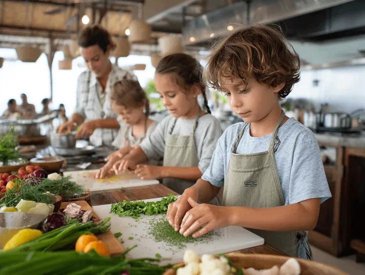 Kitchen Safety in Bali 2026 – Clean cooking stations and fresh ingredients for expat families