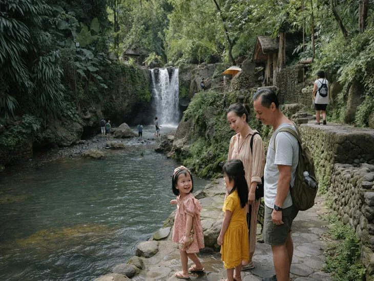Island Waterfall Safety 2026 – Secure viewing decks, guided jungle paths, and child-friendly natural pools for families visiting the Nusa islands.