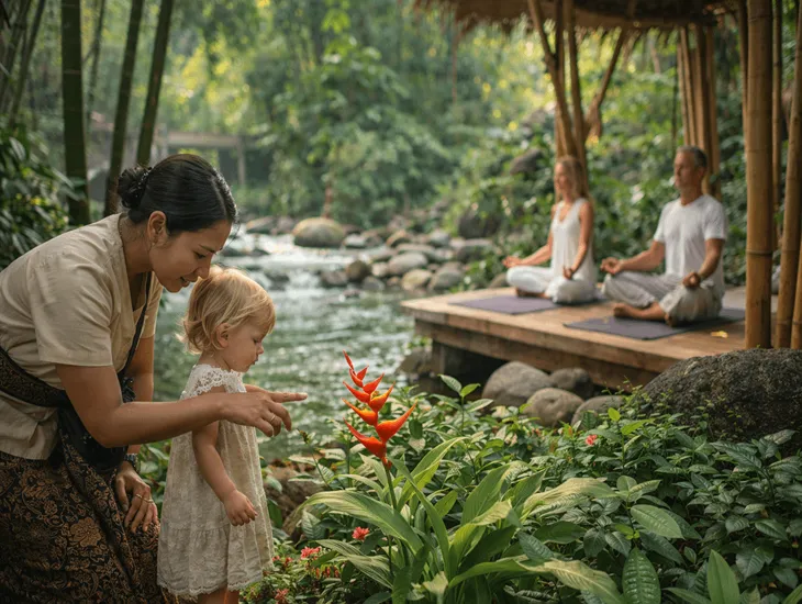 Fivelements Retreat 2026 – Riverfront holistic healing, family spa rituals, and sacred water blessings in the tropical jungle of Mambal