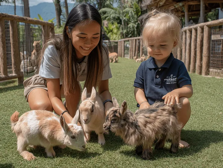 Educational animal encounters in Bali 2026 – Supervised feeding, rabbit handling, and hands-on learning for international families.