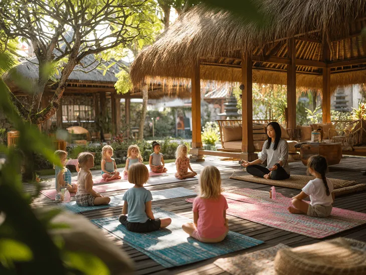 Bali Babysitter Activities 2026 – Educational games, yoga safety supervision, and creative mindfulness for expat children in Indonesia.