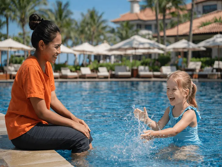 Westin Resort in Bali 2026 – Premium family pool access, supervised kids’ club activities, and secure resort comfort in Nusa Dua