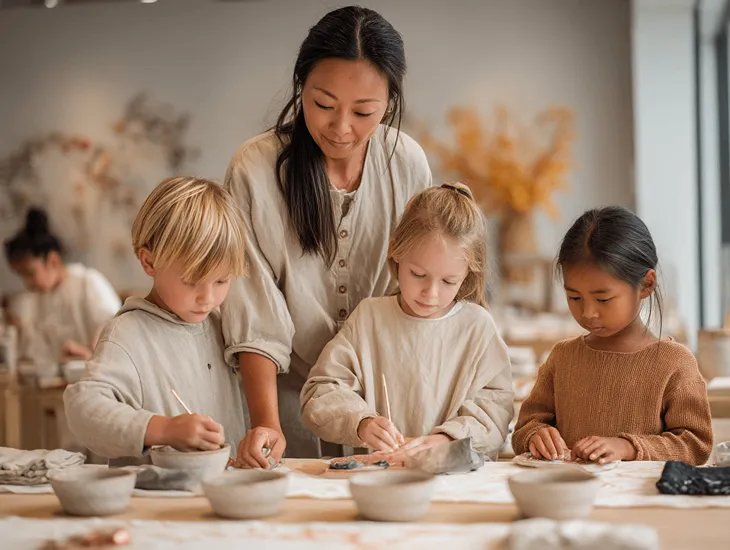 Cultural Activities for Families in Bali 2026 – Kids batik workshop with guided stamping, safe dye handling, and take-home fabric art