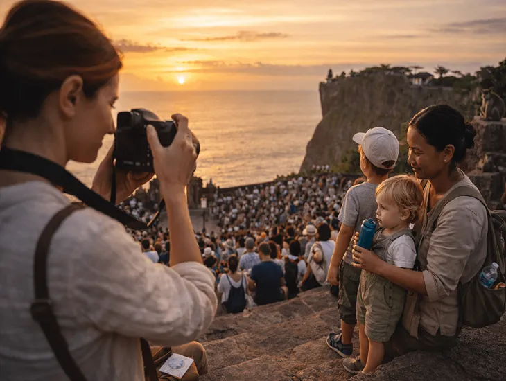 Kecak Dance in Uluwatu – Childcare support strategies, crowd-exit safety steps, and family logistics for sunset shows