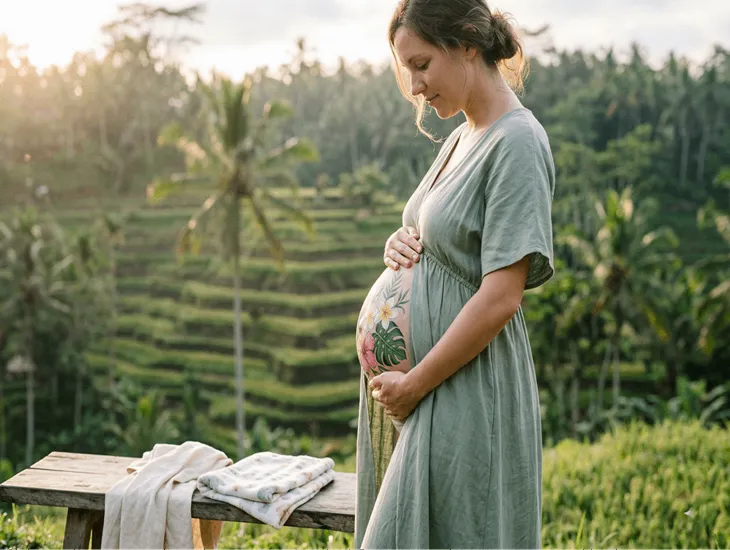 Bali Maternity Locations – Private villa gardens, iconic rice terraces, and quiet beach coves for professional photography.