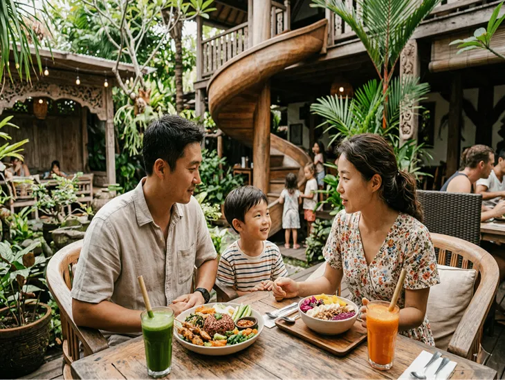 Family Restaurants in Ubud – Unique café design, kids’ play features, and educational family dining experience
