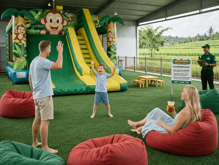 Family Parks in Bali – Outdoor play zones, rice field views, and active recreation for children of all ages