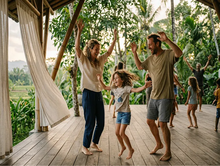 Yoga Barn Ubud family wellness 2026 – Sunday dance sessions, child-safe yoga styles, and studio etiquette in Indonesia