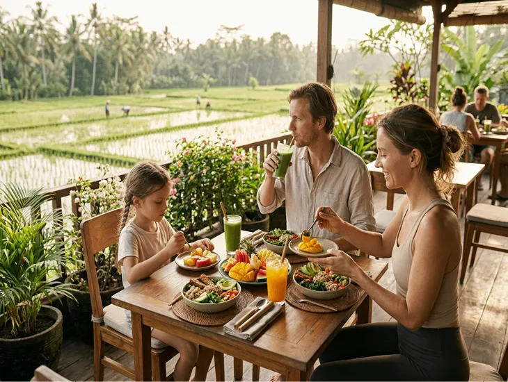 Garden Kafe Ubud 2026 – Healthy family dining, organic ingredients, and mindful meals after wellness sessions in Bali