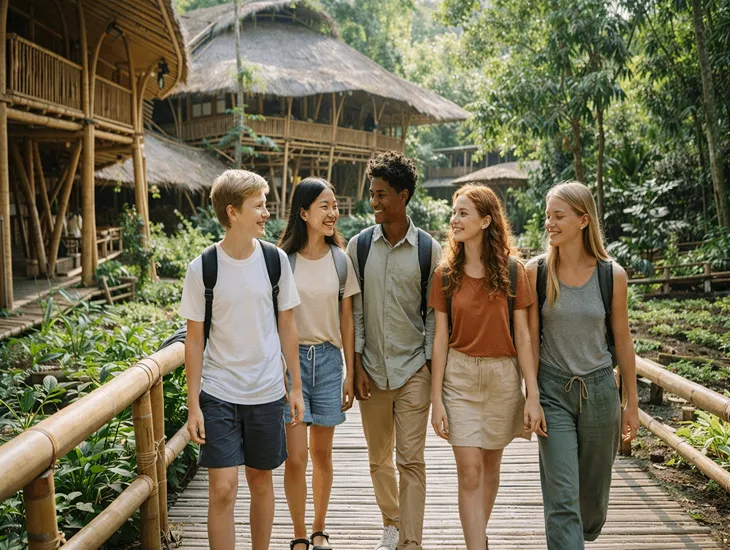 International Schools in Bali – Bamboo campus, sustainability learning, and babysitter support for school family routines