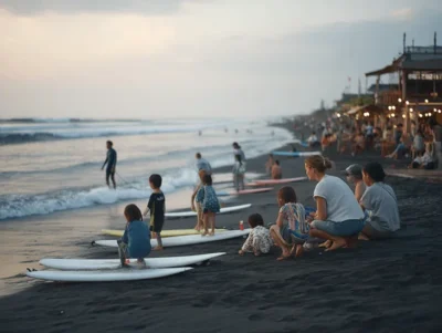 Batu Bolong Beach for kids: Surfing, Sunsets & Family Time with Babysitter Support