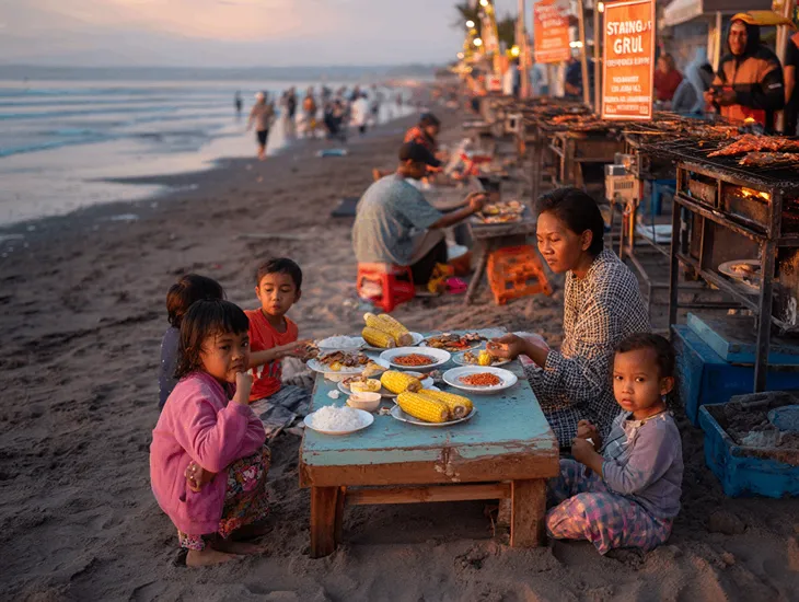 Childcare Standards in Bali 2026 – babysitter setting clear boundaries for children playing on the sand