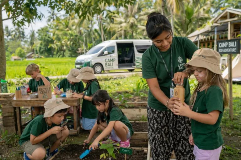 Summer Camps for Kids in Bali 2026 – Children participating in outdoor nature activities and eco-workshops.