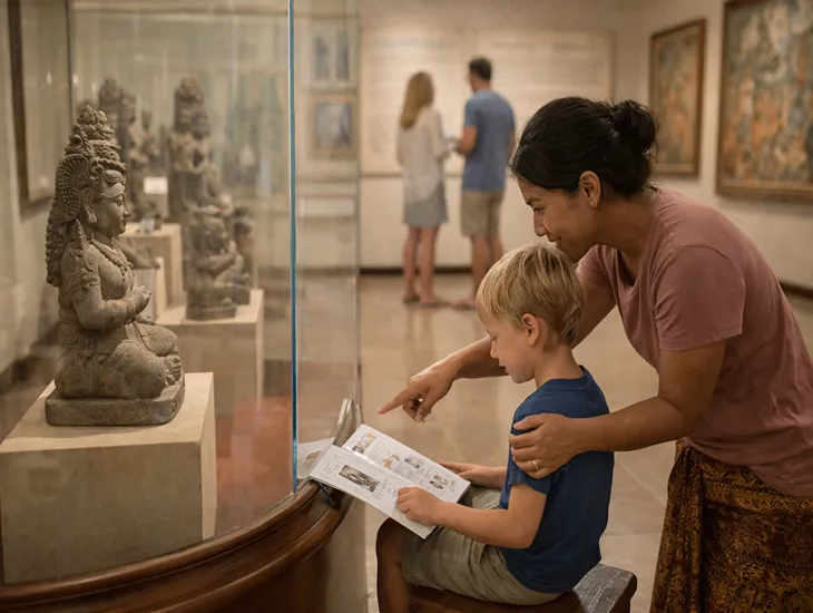 Interactive Museums in Indonesia 2026 – Children playing an interactive educational game safely.