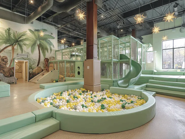 Mai Main Canggu Toddler Play 2026 – Indoor–outdoor playground, tactile sensory learning, taste‑safe messy play, and babysitter‑assisted cleanup support