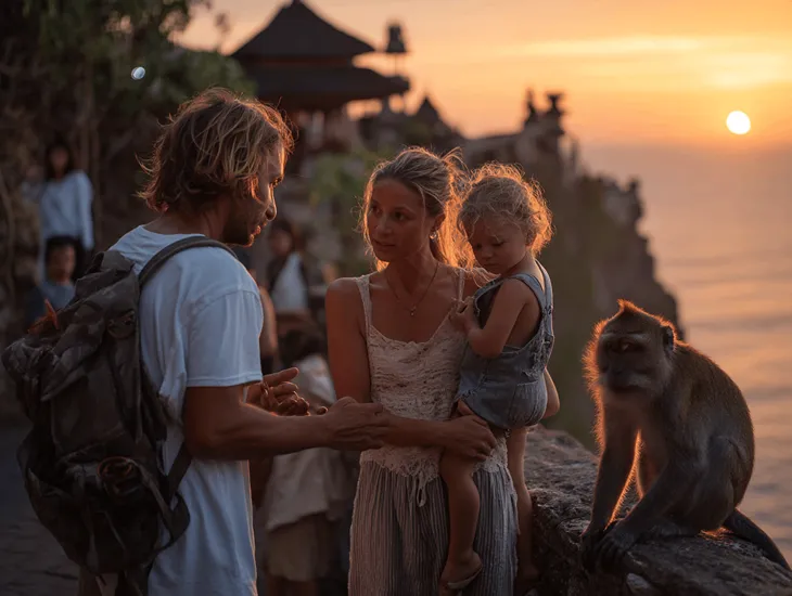 Uluwatu Temple 2026 – Safe sunset family trips, Kecak Fire Dance viewing, and childcare in Bali