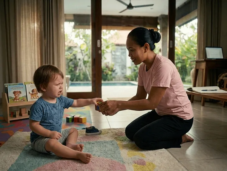 Speech Delay in Kids 2026 – social skills and early communication, untreated language delays, toddlers’ tantrums and peer conflicts, calm babysitter playdate support in Bali