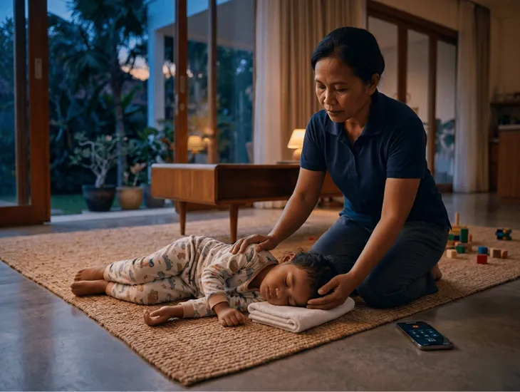 Babies Sleep Restlessly at Night 2026 – overtired infants and missed nap windows, high cortisol and frequent night waking, calm caregivers protecting vital sleep routines