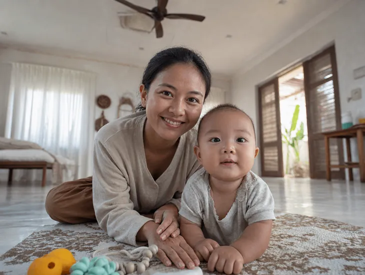 Skills Babies Learn Naturally 2026 – Sensory play, rhythmic rocking, and early bonding for infants in Indonesia