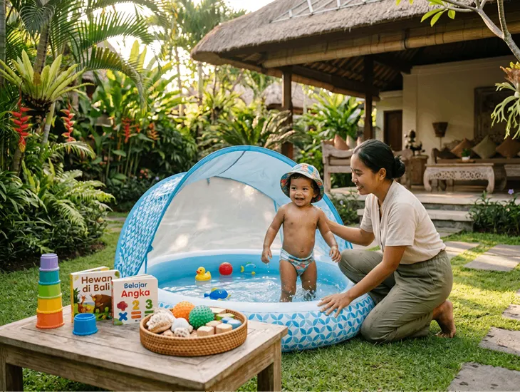 Early Childcare 2026 – Educational games, pool safety supervision, and creative play in Bali