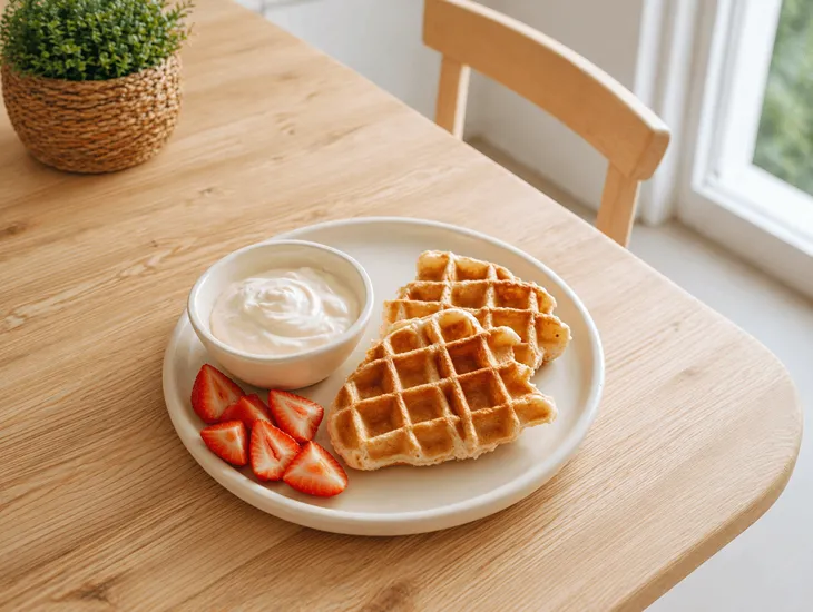 Easy Breakfast Ideas for Kids 2026 – whole grain waffles, yogurt, and fruit-based toppings that turn a favorite treat into a balanced morning meal for busy families in Bali