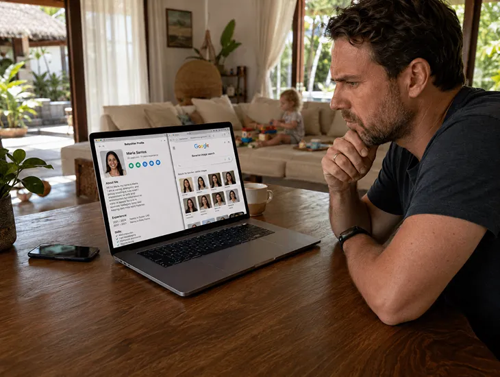 Fake Babysitter Profiles in Bali 2026 – online scam personas targeting foreign parents, reverse image searches, checking social media and recommendation letters carefully
