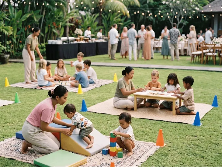 Childcare Ratios in Indonesia 2026 - Skilled caregivers safely managing a diverse group of young toddlers