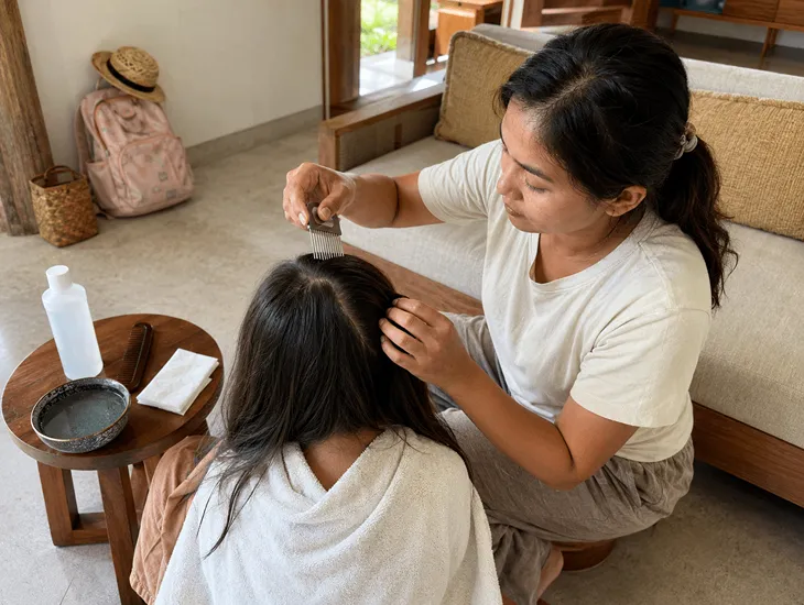 Bali Head Lice Treatment 2026 – Fine-tooth nit comb used for thorough and gentle removal