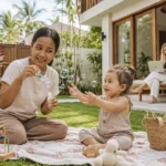 What Sitters Won't Tell Parents 2026 – Professional caregiver playing safely with a toddler outdoors