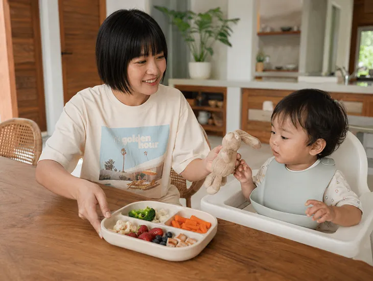 Picky Eater Solutions 2026 – Childcare provider offering a soft toy as a comfort object replacement